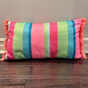 Martha Stewart Coral Pink Throw with Fringe